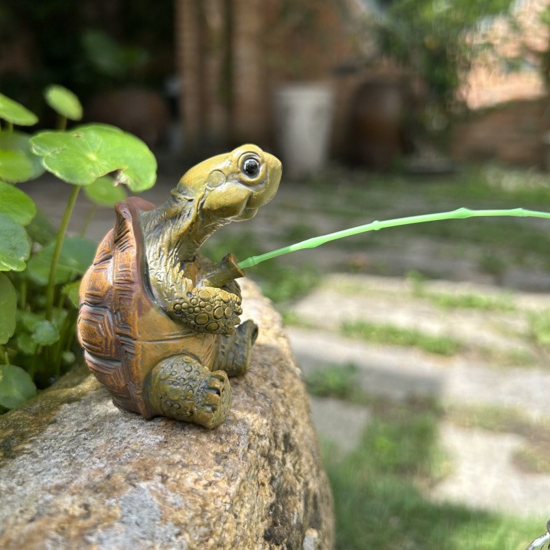 Aquarium Planting Ideas - Turtle fishing fish tank aquarium decoration