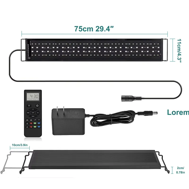 Aquarium Planted Fish Tank - SIROKA 75cm Professional LED Fish Aquarium