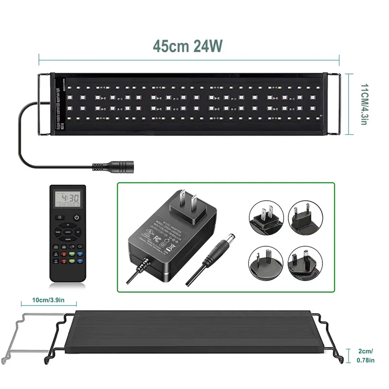 Aquarium Planted Fish Tank - SIROKA 45cm Professional LED Fish Aquarium