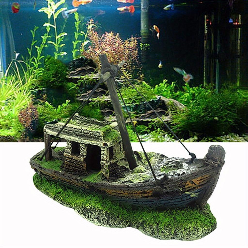 Aquarium Plant Seeds - Aquarium Fish Tank Landscape Wreck Ship