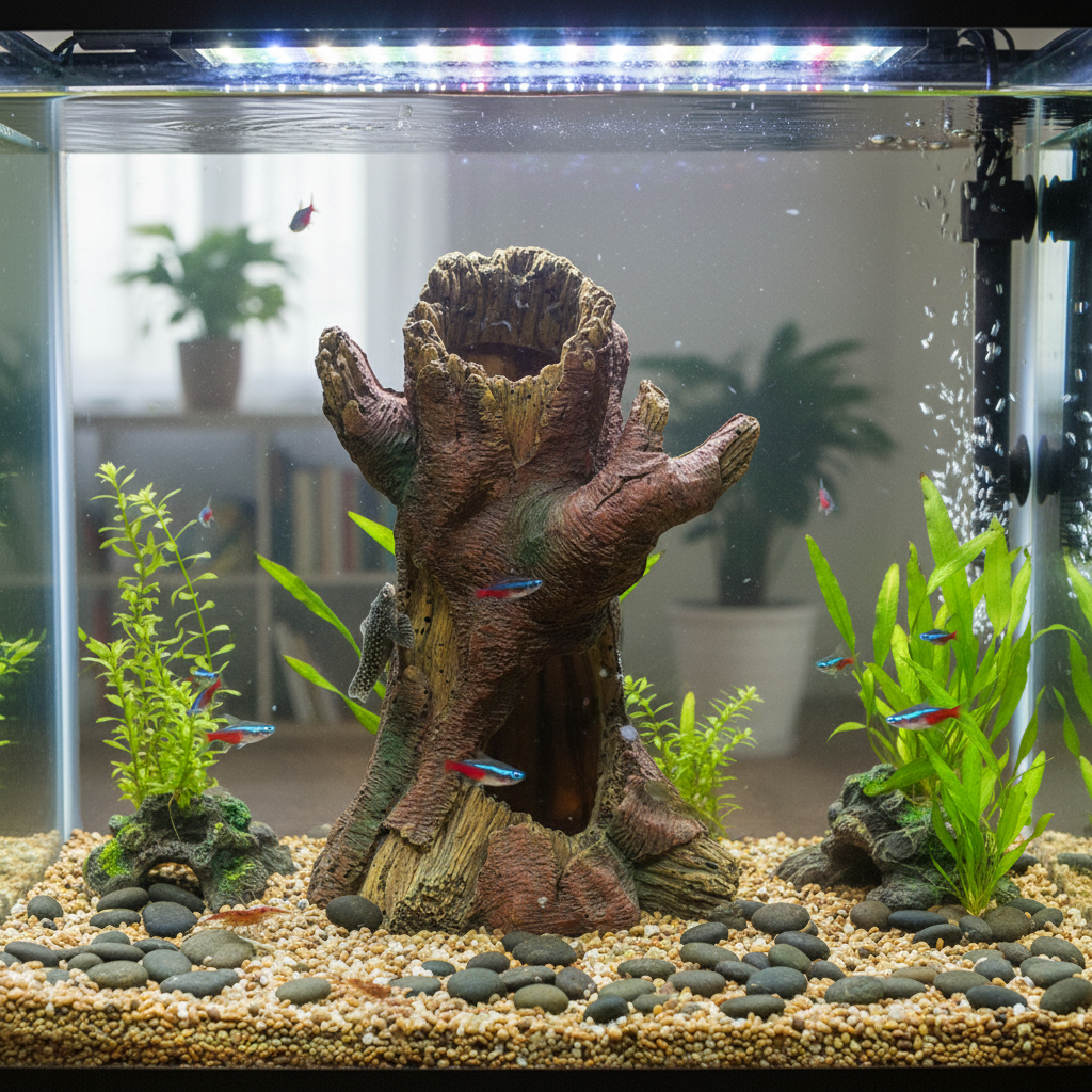 Aquarium Landscape Resin Drift - Planted Aquarium With Driftwood avaliação e preço