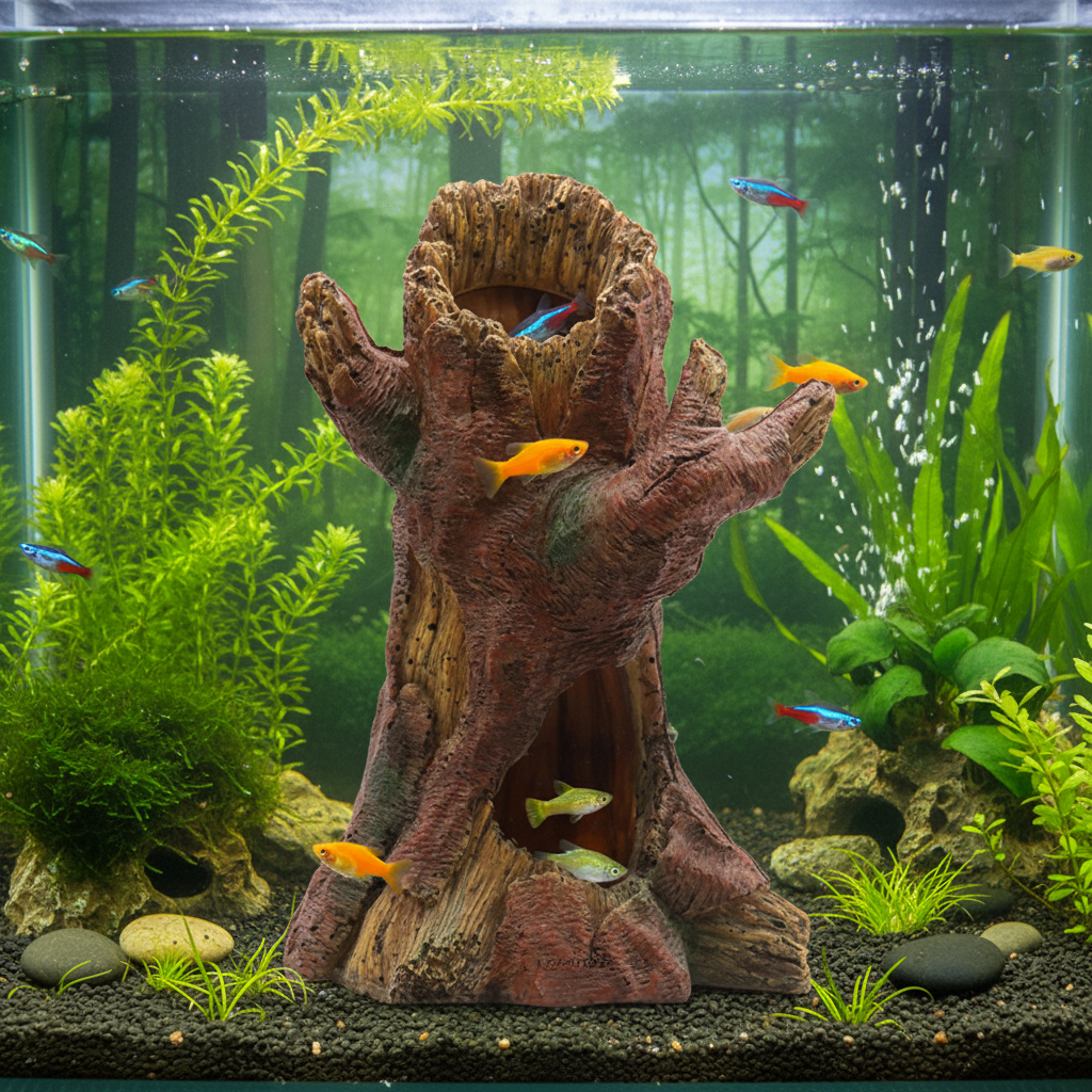 Aquarium Landscape Resin Drift - Planted Aquarium With Driftwood avaliação e preço