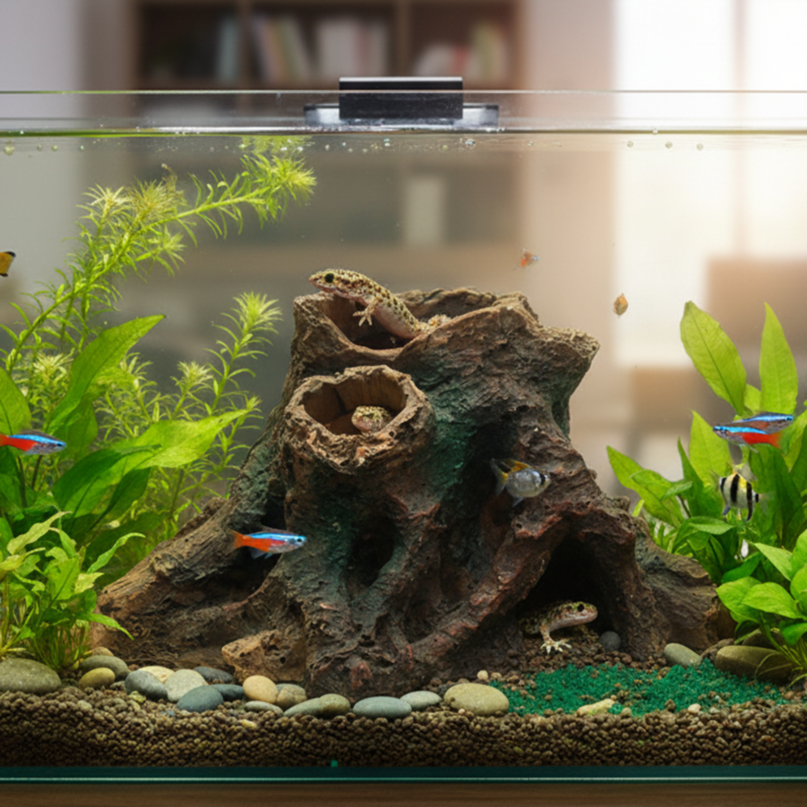 Aquarium Landscape Resin Drift - Planted Aquarium With Driftwood avaliação e preço