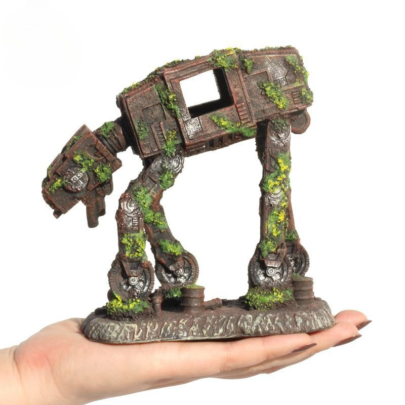 Ornament Resin Robotic Dog Aqu - Planted Aquarium With Driftwood avaliação e preço