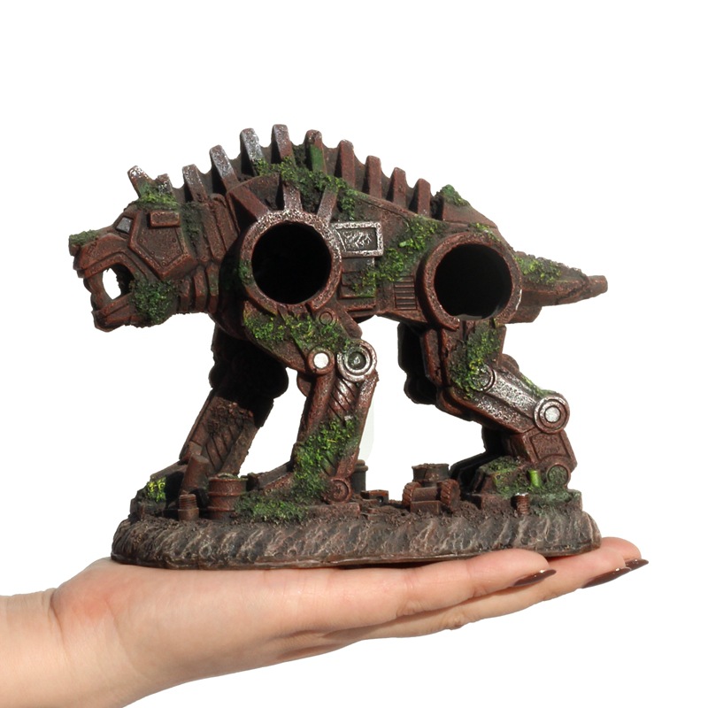 Ornament Resin Robotic Dog Aqu - Planted Aquarium With Driftwood avaliação e preço