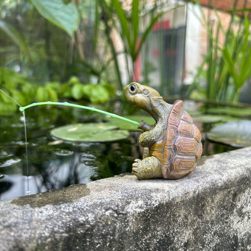 Turtle fishing fish tank aquar - Aquarium Planting Ideas avaliação e preço