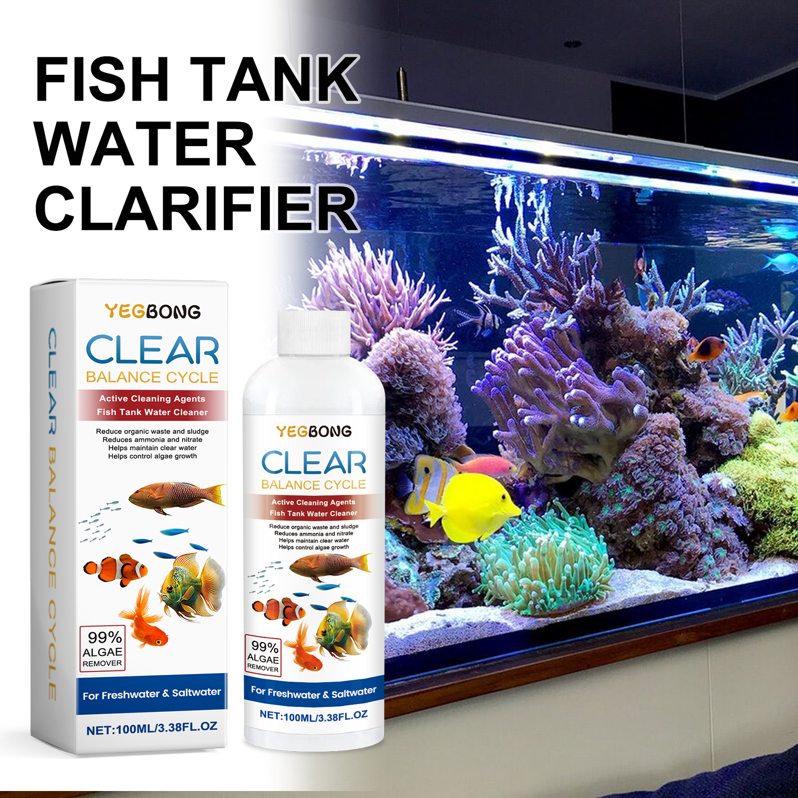 Aquarium Water Clarifier 100ml - Planted Aquarium Cleaning avaliação e preço