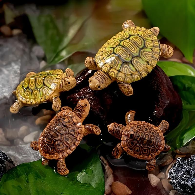 6 mini turtle statues for aqua - Aquarium Planting Ideas avaliação e preço