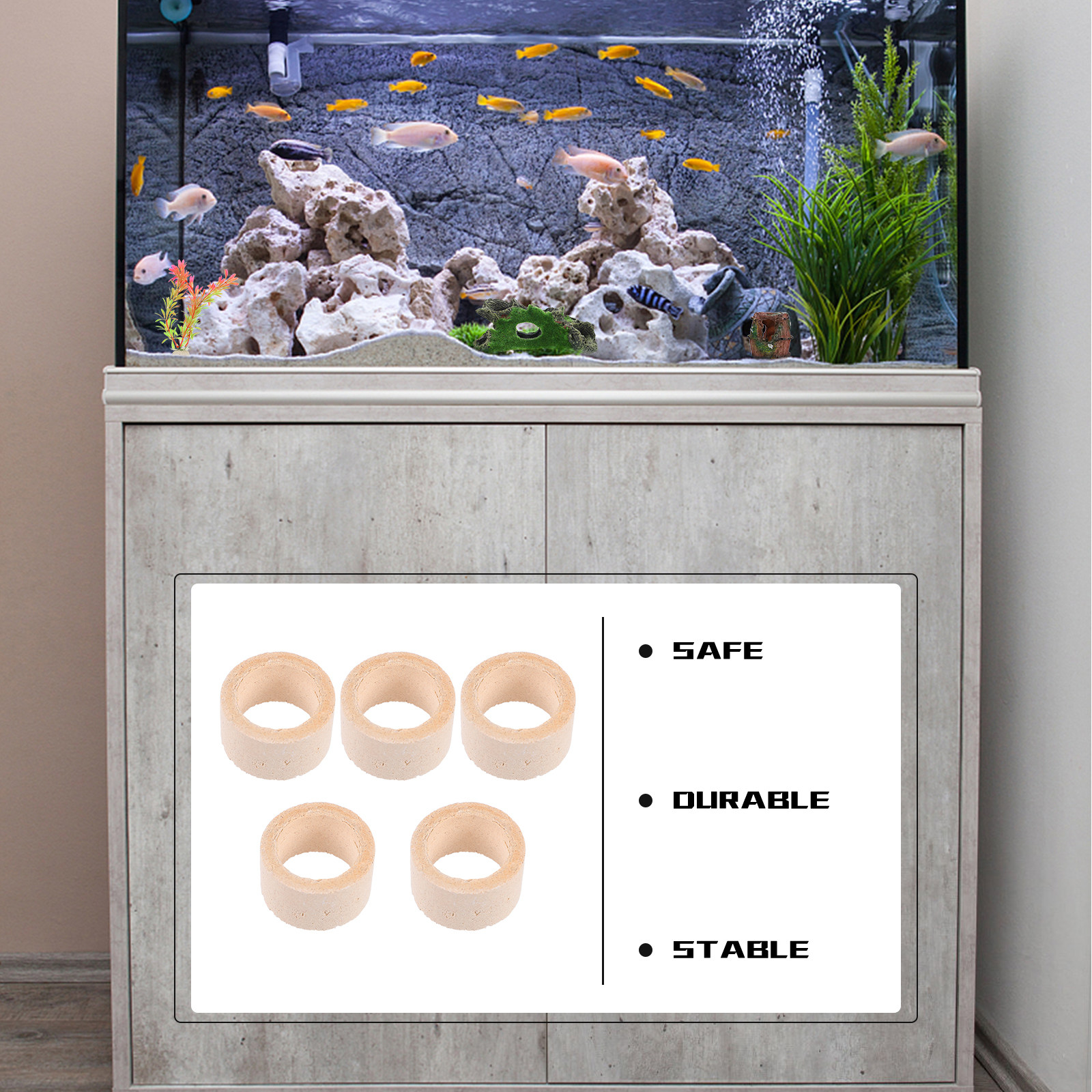 5Pcs Premium Pottery Water Pla - Aquarium Planting avaliação e preço