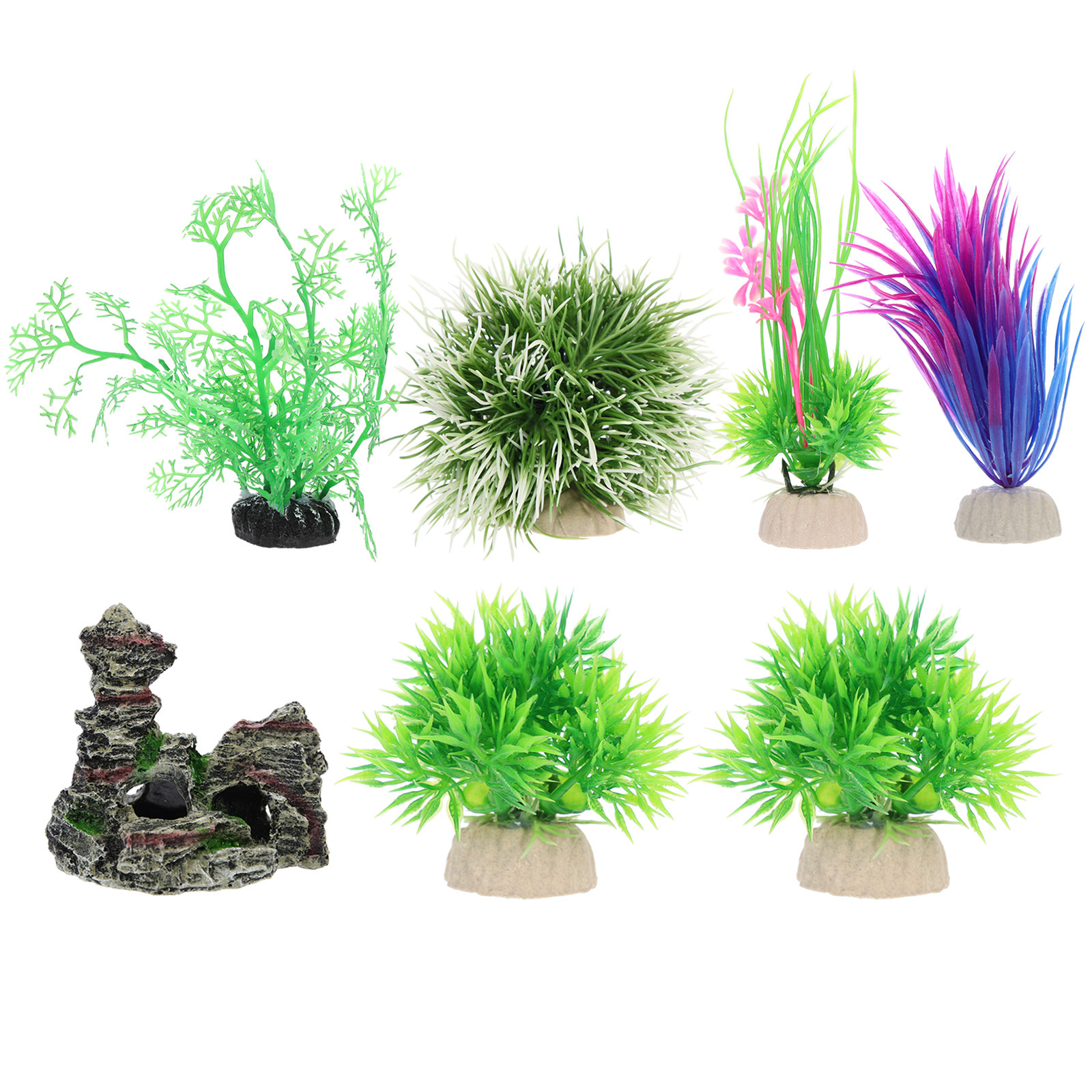 1Set Natural-Looking Fake Aqua - Planted Aquarium Tank Kit avaliação e preço
