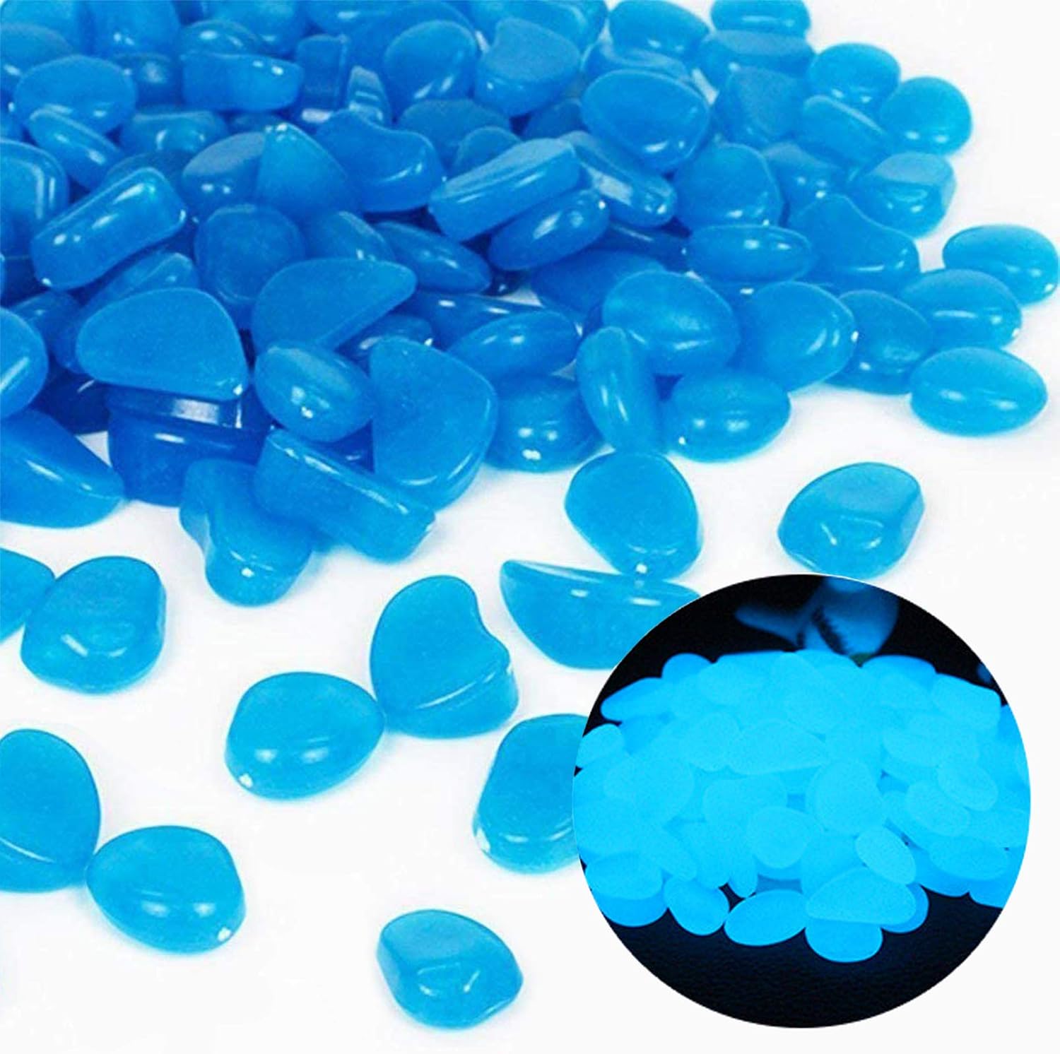 Fish Tank Rocks Glow Blue Pebb - Aquarium Planting Ideas avaliação e preço