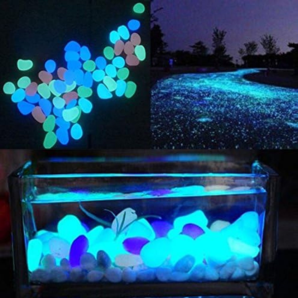 Fish Tank Rocks Glow Blue Pebb - Aquarium Planting Ideas avaliação e preço