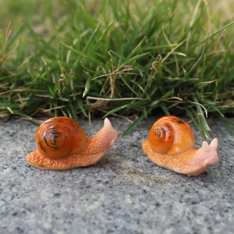 Kawaii Snail Figurines Artific - Aquarium Planting Ideas avaliação e preço