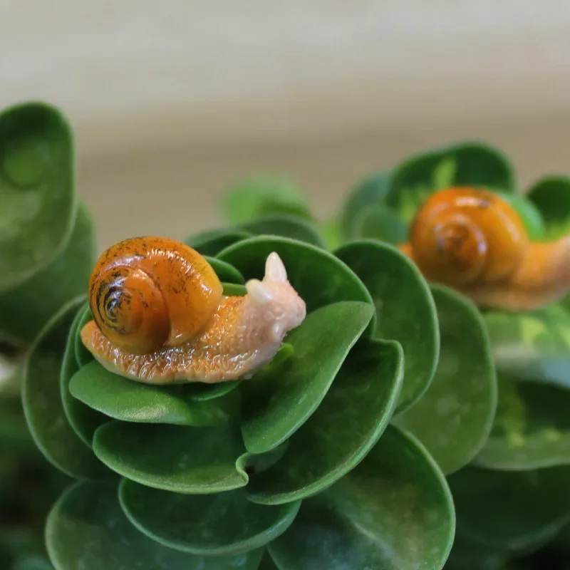 Kawaii Snail Figurines Artific - Aquarium Planting Ideas avaliação e preço