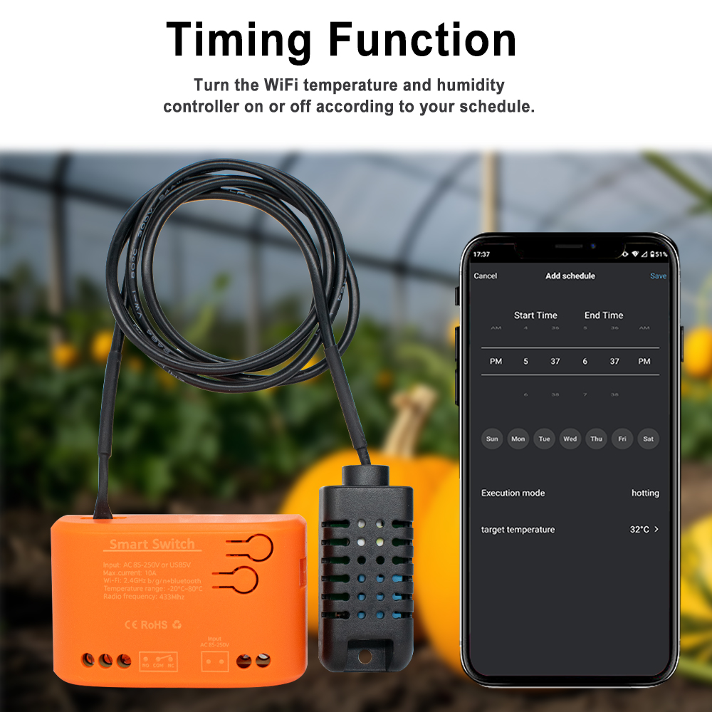 Tuya WiFi Temperature Humidity - Aquarium Planting avaliação e preço