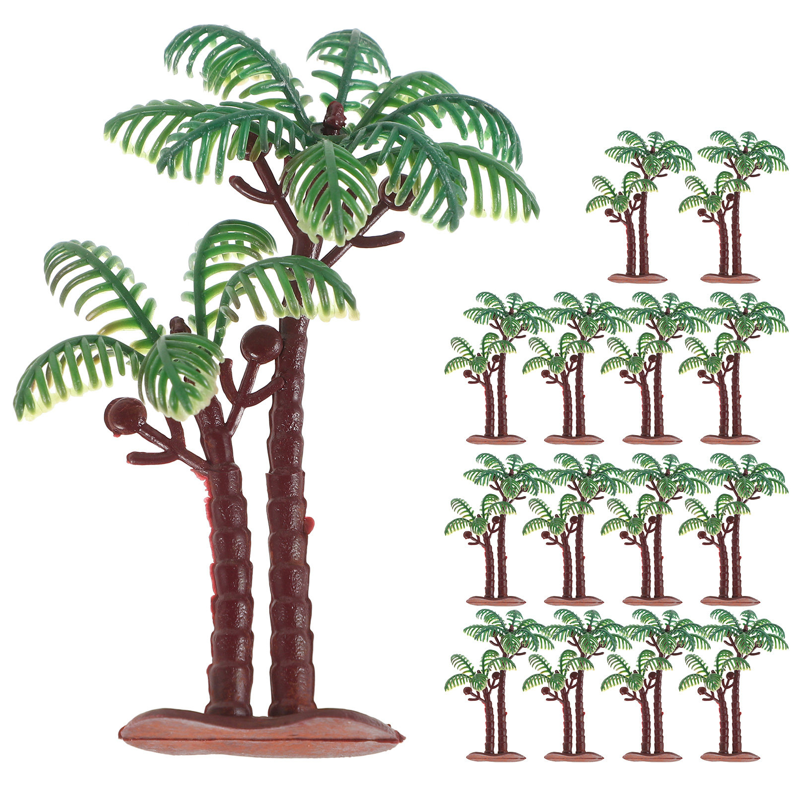 15Pcs Plastic Coconut Tree Dec - Aquarium Planted Sand avaliação e preço