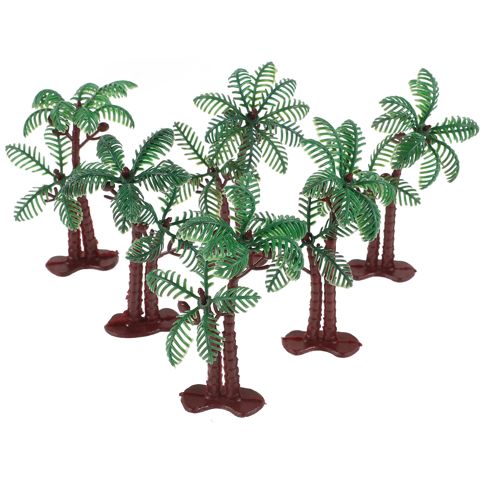 15Pcs Plastic Coconut Tree Dec - Aquarium Planted Sand avaliação e preço