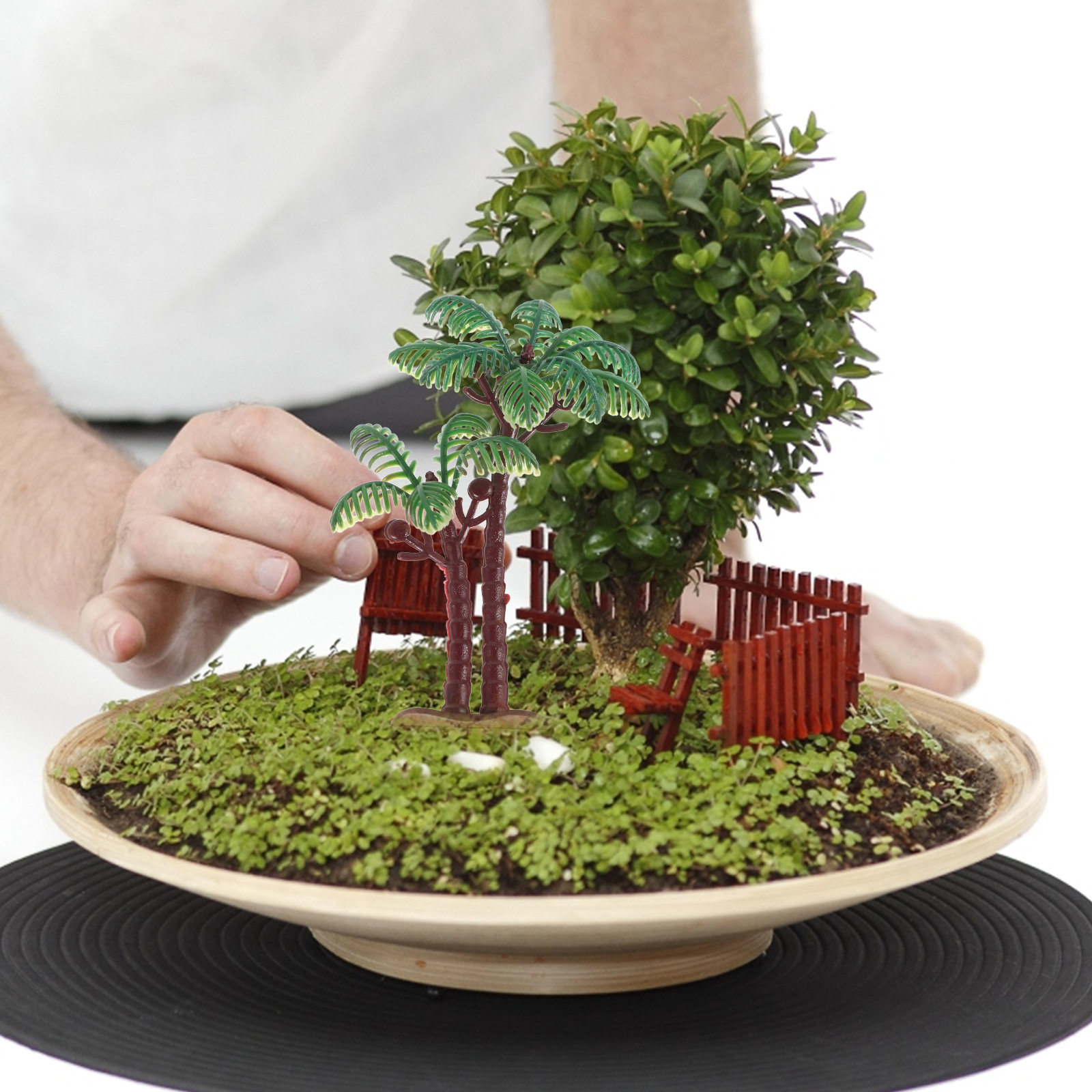 15Pcs Plastic Coconut Tree Dec - Aquarium Planted Sand avaliação e preço
