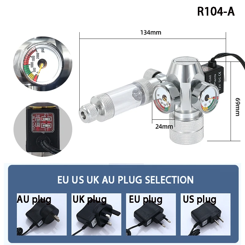 New DIY Aquarium CO2 Regulator - Planted Aquarium Co2 avaliação e preço