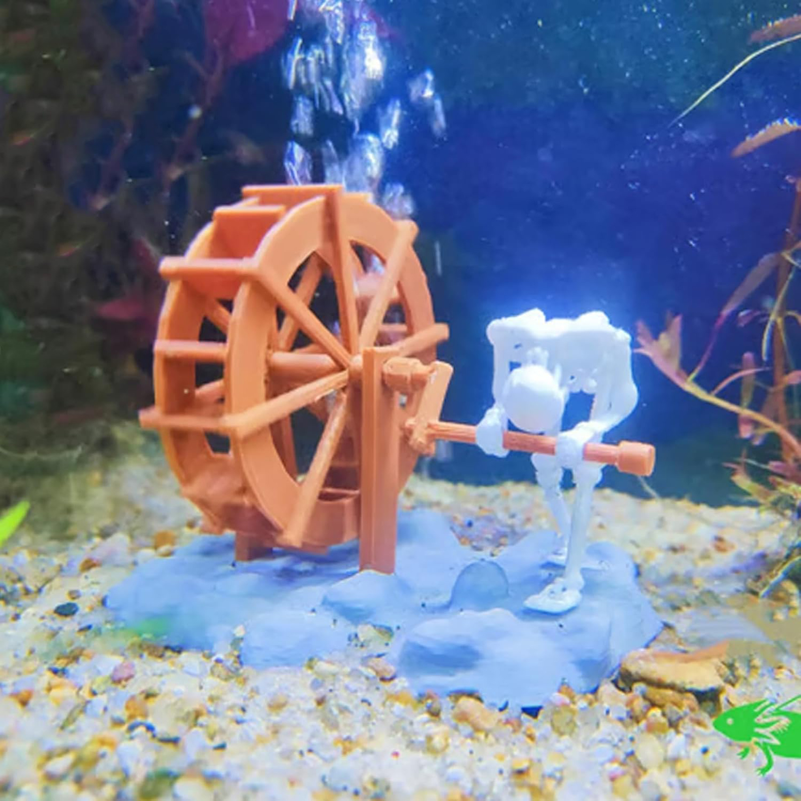 Skeleton Waterwheel Creative U - Aquarium Planting Ideas avaliação e preço
