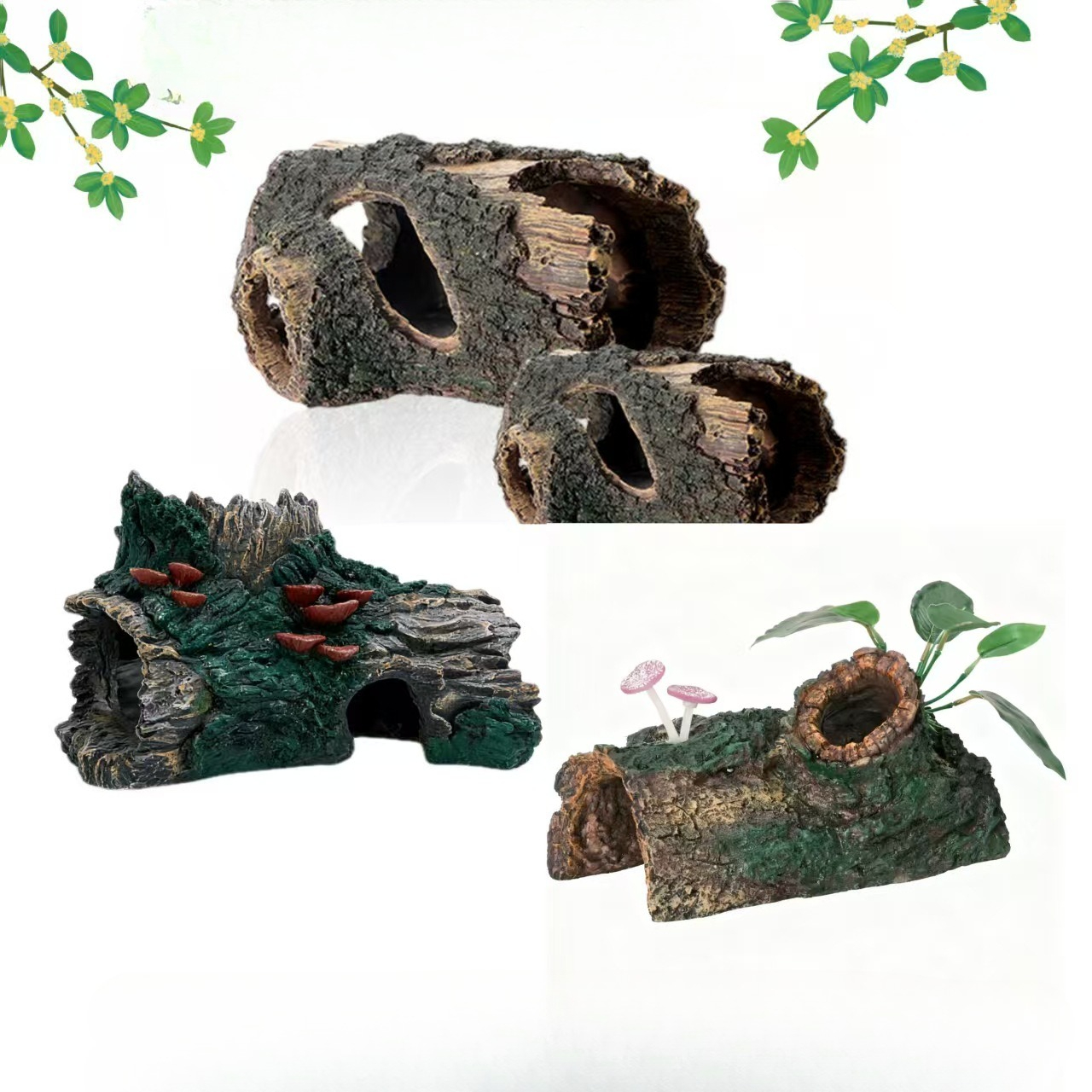 Robotic Dog Resin Craft Figuri - Planted Aquarium With Driftwood avaliação e preço