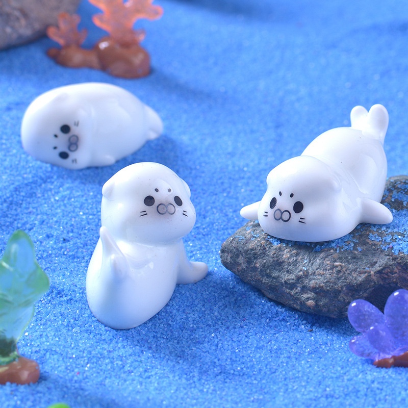 Mini Sea Lion Figurines for Mi - Aquarium Planting Ideas avaliação e preço