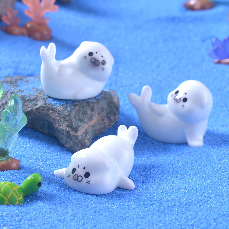 Mini Sea Lion Figurines for Mi - Aquarium Planting Ideas avaliação e preço