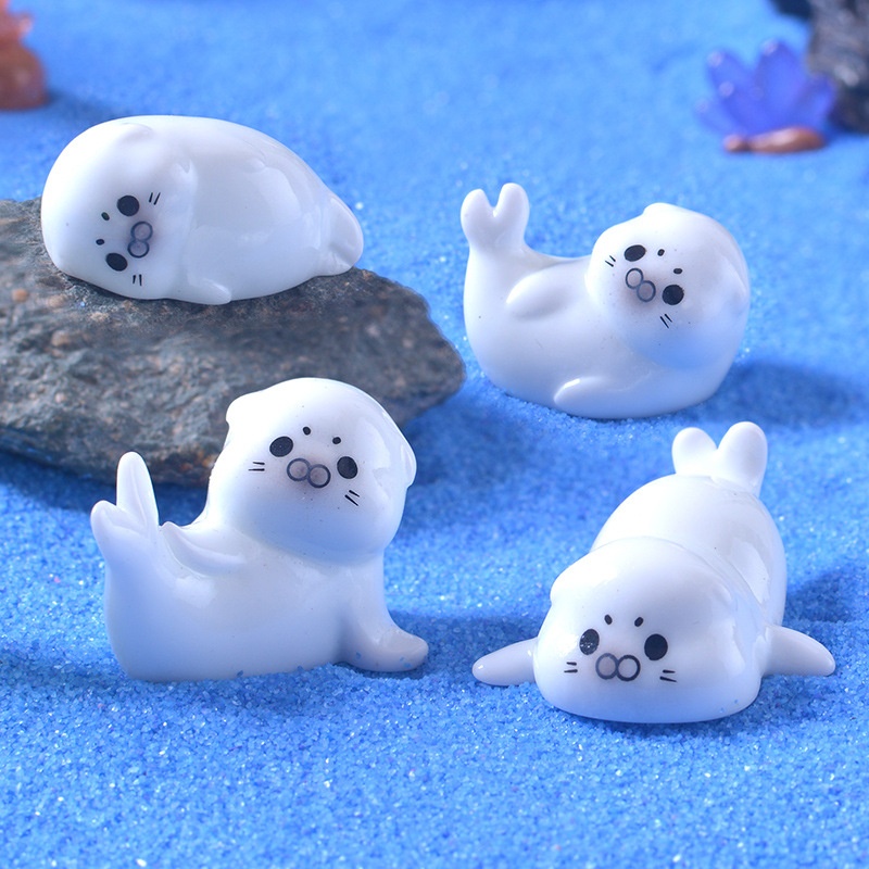 Mini Sea Lion Figurines for Mi - Aquarium Planting Ideas avaliação e preço